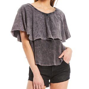 Free People Girl Talk Ruffle Top